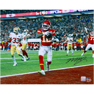 Autogrammfoto des Super Bowl LVIII-Siegers Mecole Hardman Kansas City Chiefs mit spielentscheidendem Touchdown in der Verlängerung (16 x 20 Zoll)