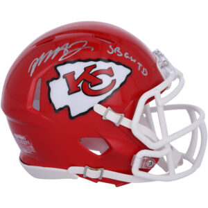 Von Mecole Hardman Kansas City Chiefs signierter Riddell Super Bowl SB LVIII Champions Speed ​​Mini-Helm mit „SB GW TD“-Aufschrift