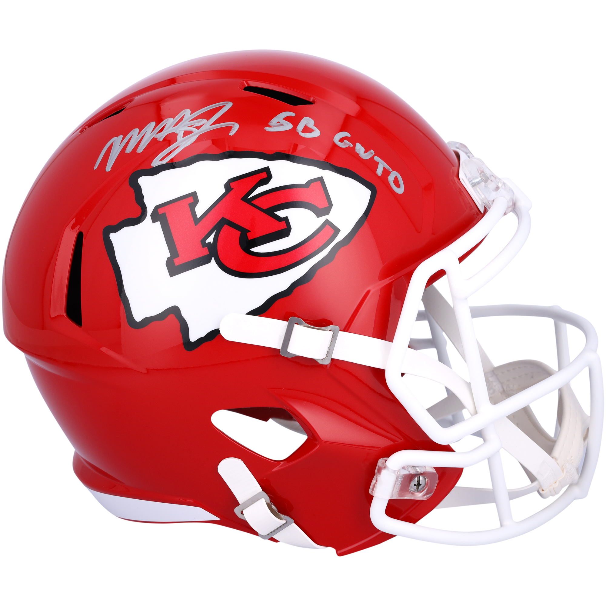 Von Mecole Hardman, Kansas City Chiefs, signierter Riddell Super Bowl SB LVIII Champions Speed ​​Replica-Helm mit „SB GW TD“-Aufschrift