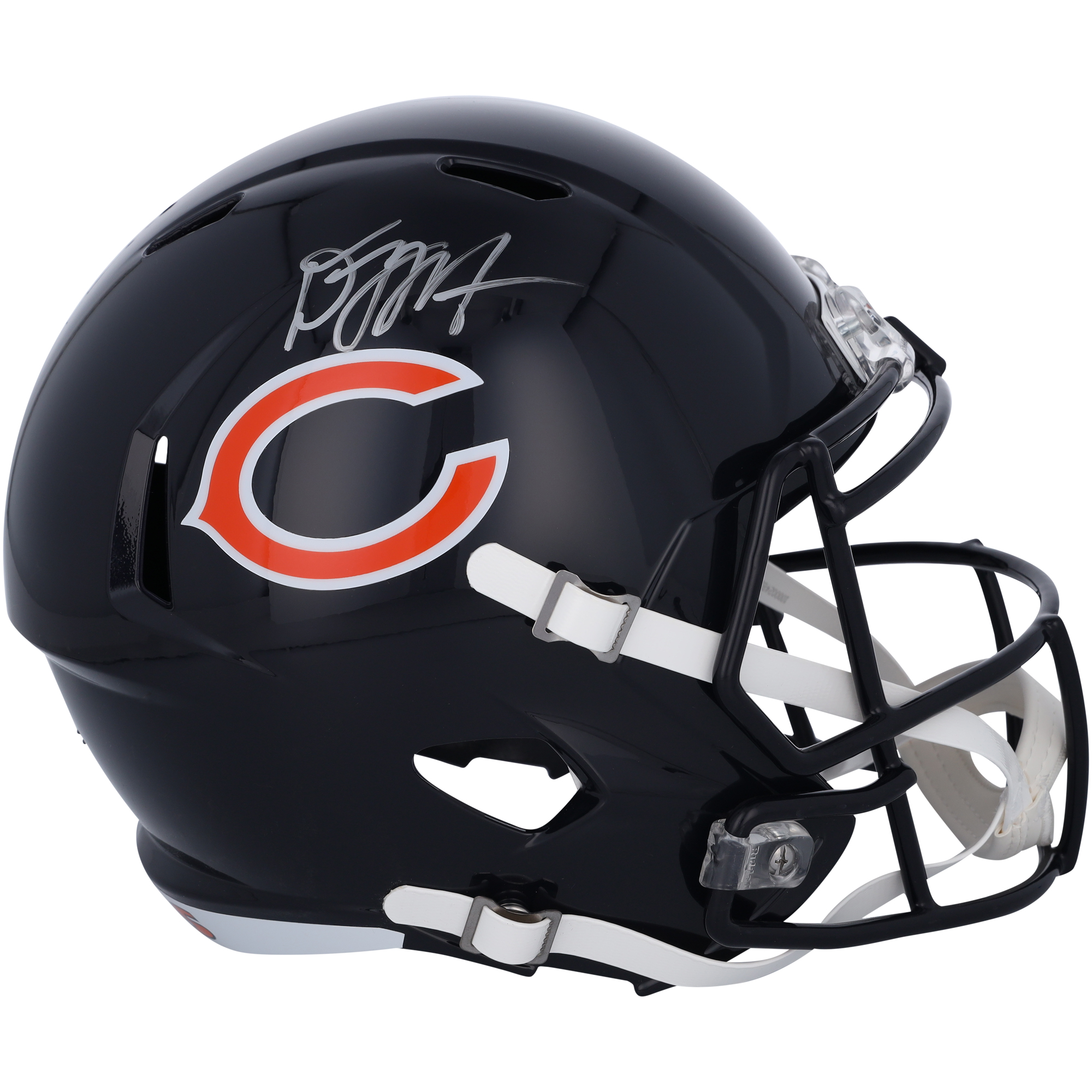 Von D.J. Moore signierter Riddell Speed-Replika-Helm der Chicago Bears