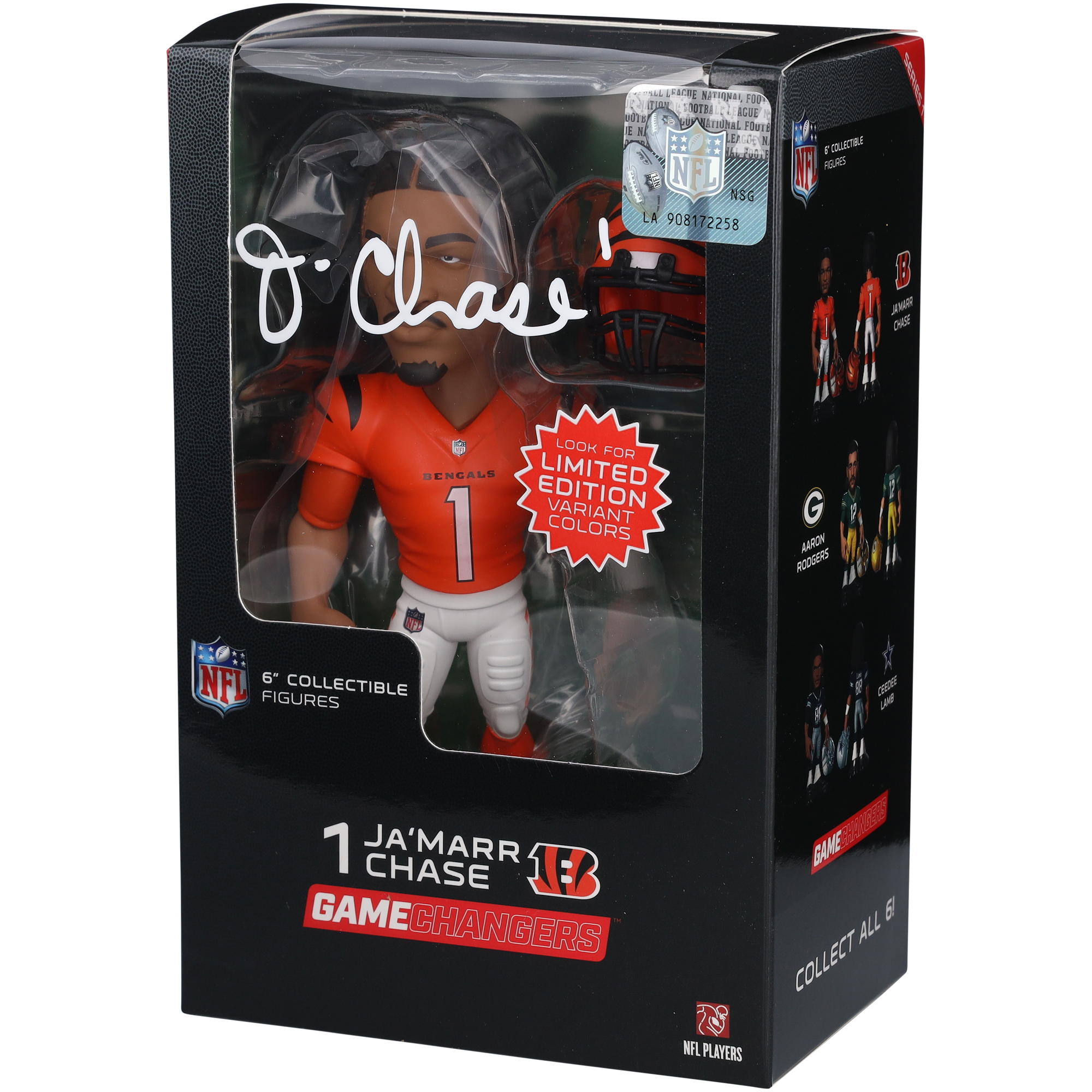 Ja’Marr Chase Cincinnati Bengals signierte GameChangers Serie 1 6″ Figur