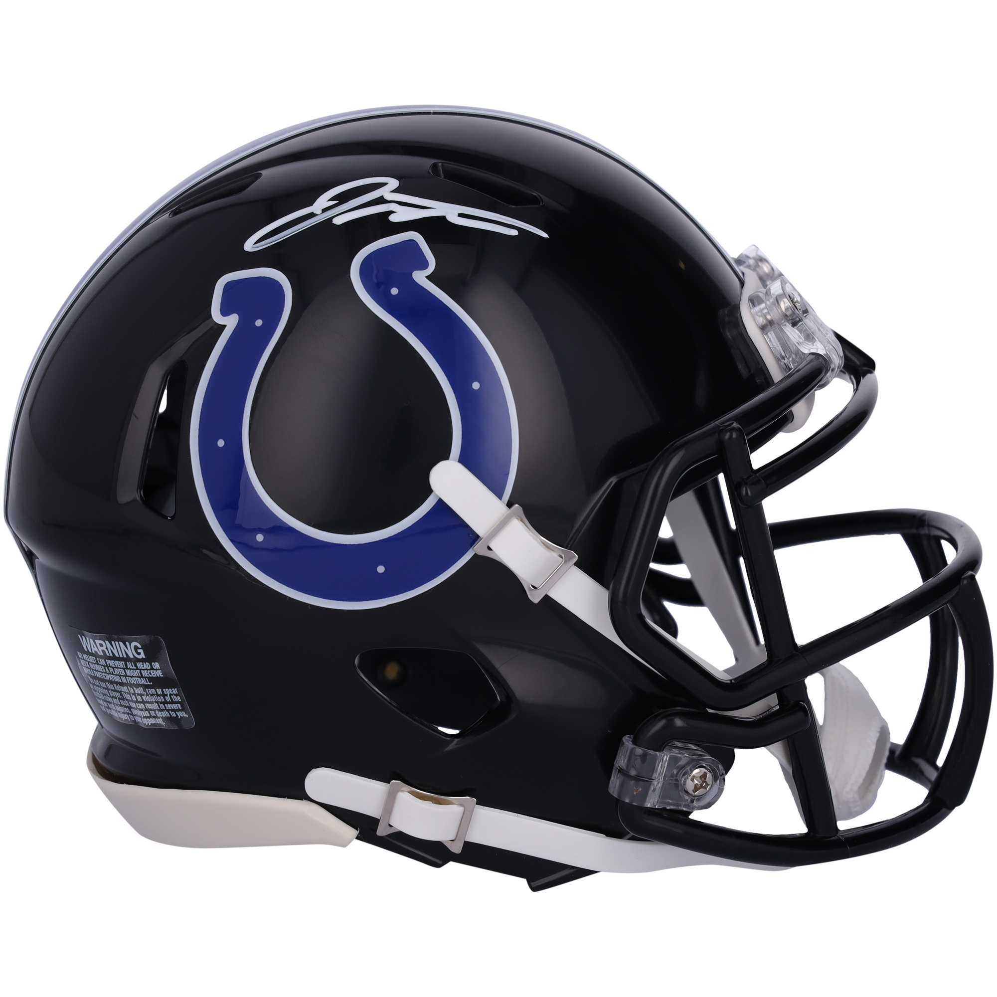 Jonathan Taylor Indianapolis Colts signierter 2023 schwarzer Alternate Speed ​​Mini-Helm