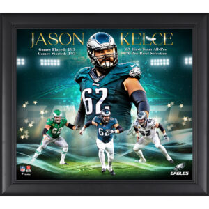 Jason Kelce Philadelphia Eagles, gerahmte 15 x 17 Zoll NFL-Ruhestandscollage