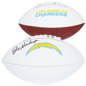 Jim Harbaugh, Los Angeles Chargers, signierter Franklin White Panel Football