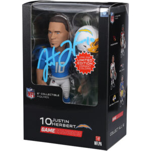 Justin Herbert, Los Angeles Chargers, signierte GameChangers Serie 3, vollfarbige 6-Zoll-Figur