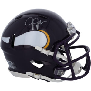 Justin Jefferson Minnesota Vikings signierter 1983-2001 Throwback Speed ​​Mini-Helm