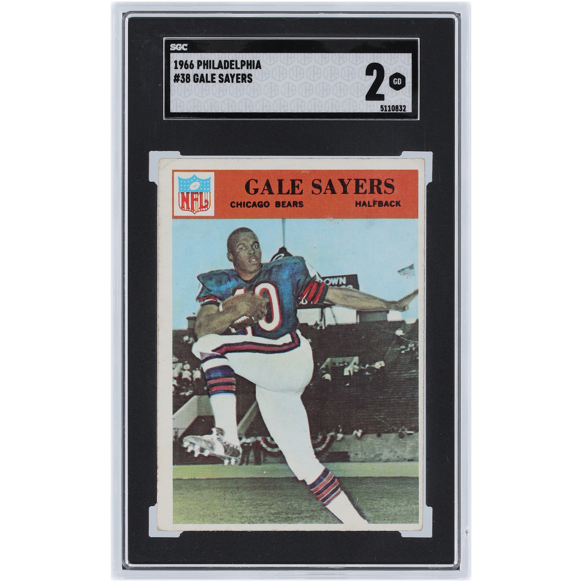 Gale Sayers Chicago Bears 1966 Philadelphia #38 SGC Authentifizierte 2 Rookie-Karte
