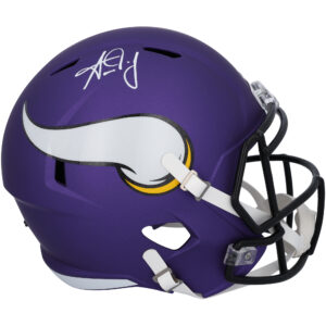 Signierter Speed-Replika-Helm von Aaron Jones, Minnesota Vikings