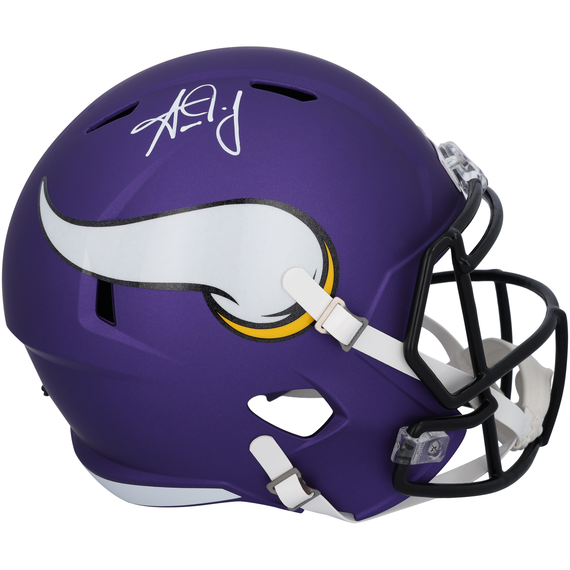 Signierter Speed-Replika-Helm von Aaron Jones, Minnesota Vikings