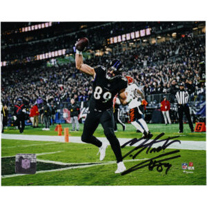 Von Mark Andrews signiertes Touchdown-Spike-Foto der Baltimore Ravens (20,3 x 25,4 cm)