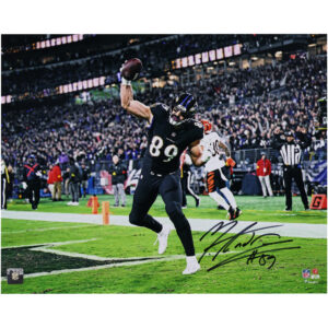 Signiertes Touchdown-Spike-Foto von Mark Andrews, Baltimore Ravens, 16 x 20 Zoll