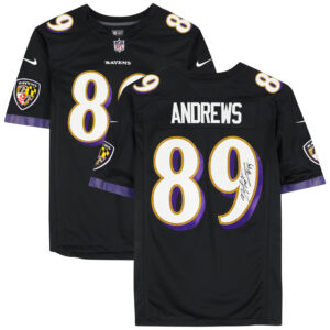 Von Mark Andrews signiertes schwarzes alternatives limitiertes Nike-Trikot der Baltimore Ravens