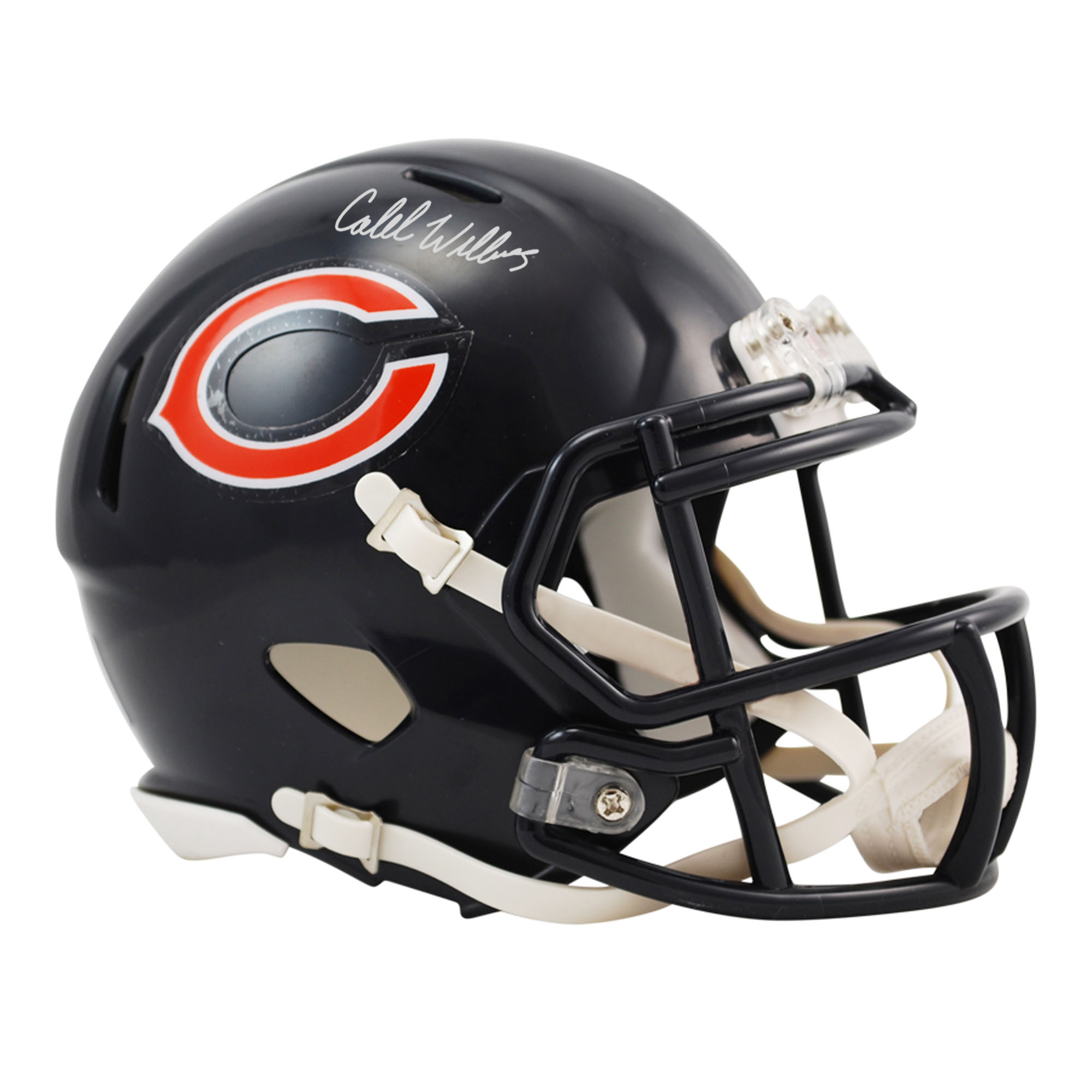 Caleb Williams Chicago Bears signierter 2024 NFL Draft Erstrunden-Pick Riddell Speed ​​Mini Helm