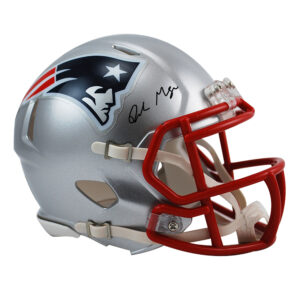 Drake Maye New England Patriots signierter 2024 NFL Draft Erstrunden-Pick Riddell Speed ​​Mini Helm