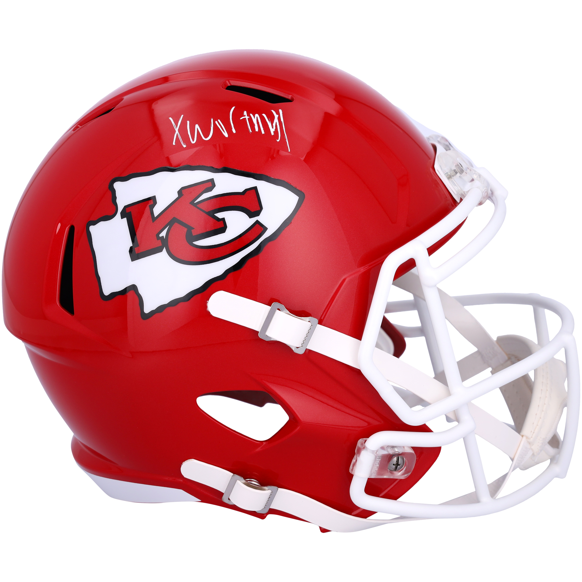 Xavier Worthy Kansas City Chiefs signierter Riddell Speed ​​Replica-Helm vom NFL Draft 2024, Erstrunden-Pick