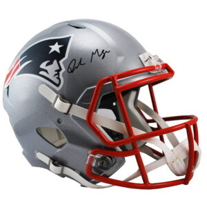 Drake Maye New England Patriots signierter 2024 NFL Draft Erstrunden-Pick Riddell Speed ​​Replica Helm