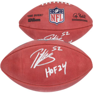 Von Patrick Willis, San Francisco 49ers, signierter Wilson Duke-Football in Farbe mit „HOF 24“