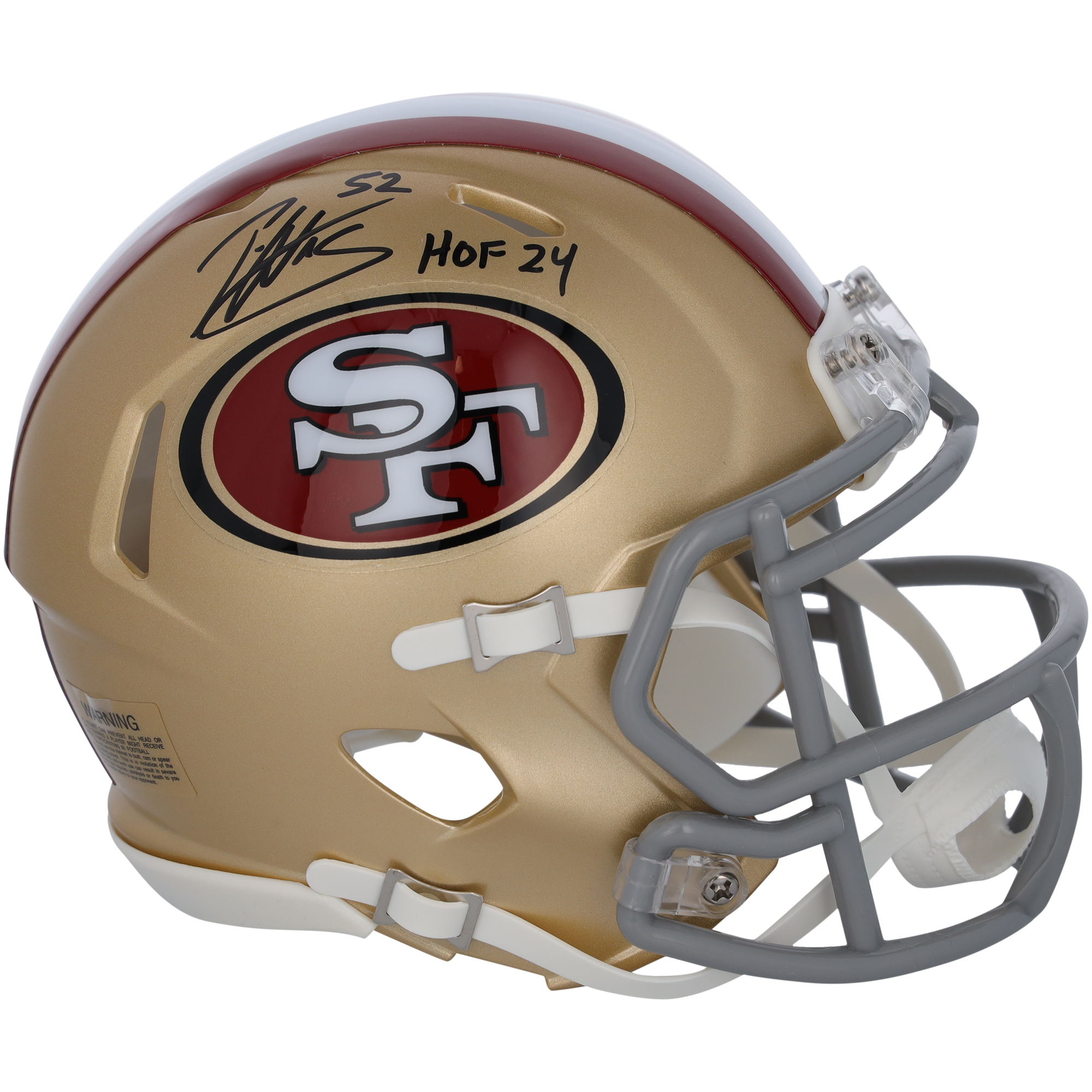 Patrick Willis San Francisco 49ers signierter Speed-Mini-Helm mit „HOF 24“