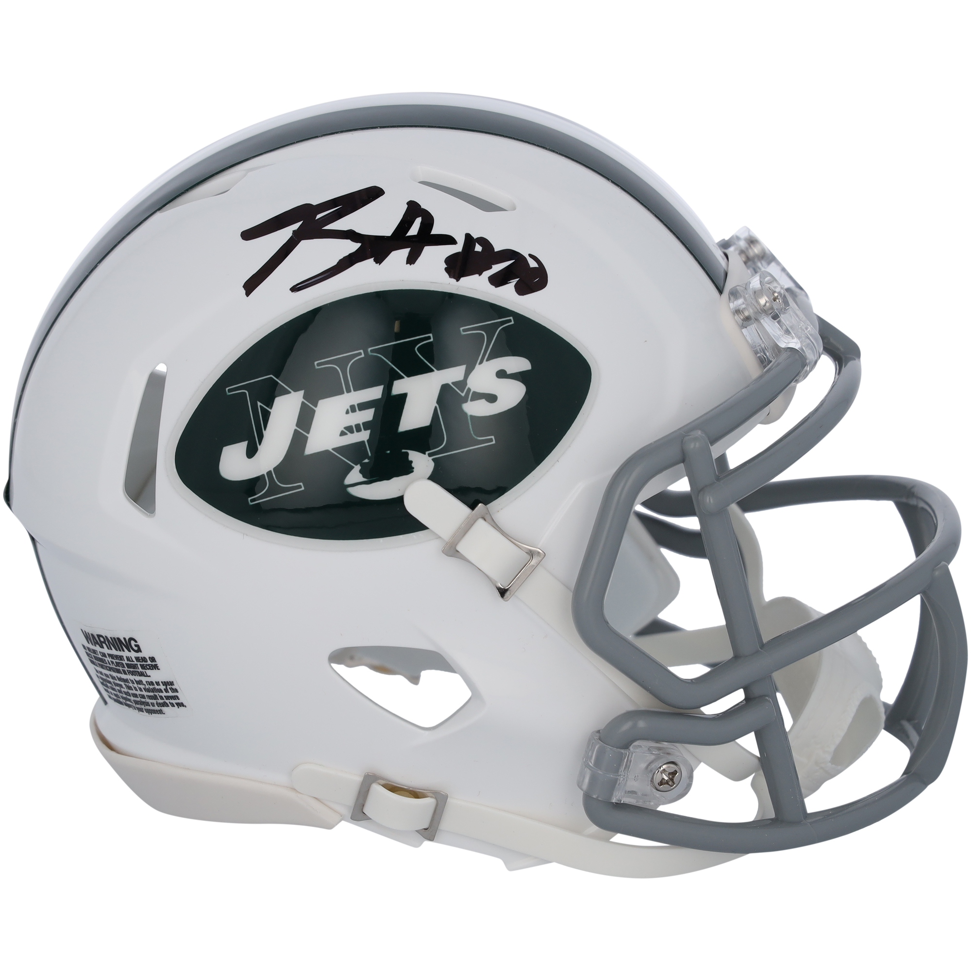 Breece Hall New York Jets signierter Throwback 1965-77 Speed ​​Mini-Helm