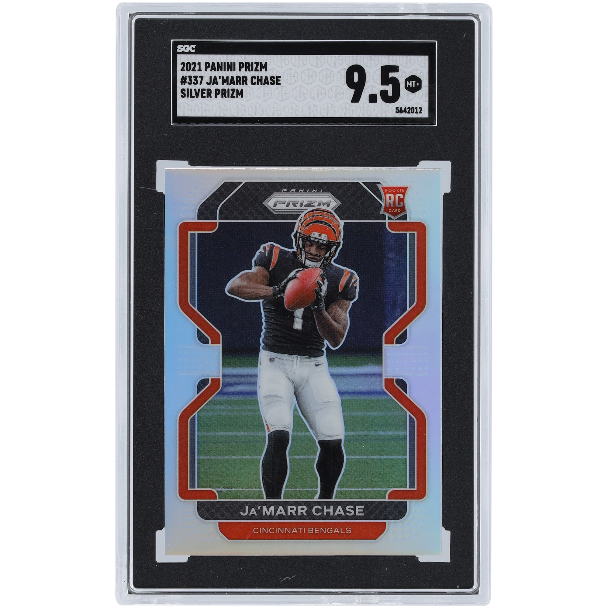 Ja’Marr Chase Cincinnati Bengals 2021 Panini Prizm Silver Prizm #337 SGC Authentifizierte 9.5 Rookie-Karte