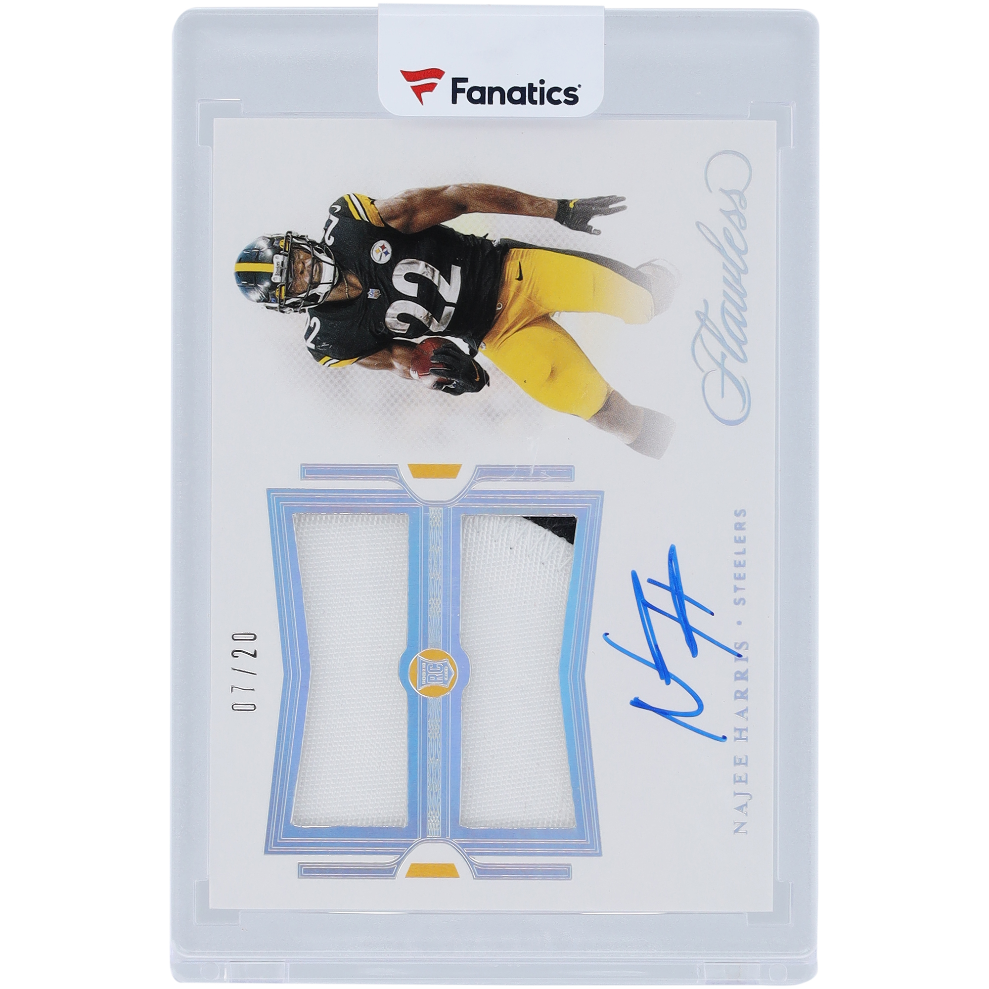 Najee Harris Pittsburgh Steelers signierte 2021 Panini Flawless Dual Relic #RDPA-NHA #7/20 Rookie-Karte