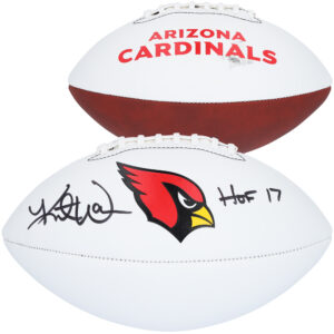 Von Kurt Warner Arizona Cardinals signierter Franklin White Panel Football mit der Aufschrift „HOF 17“