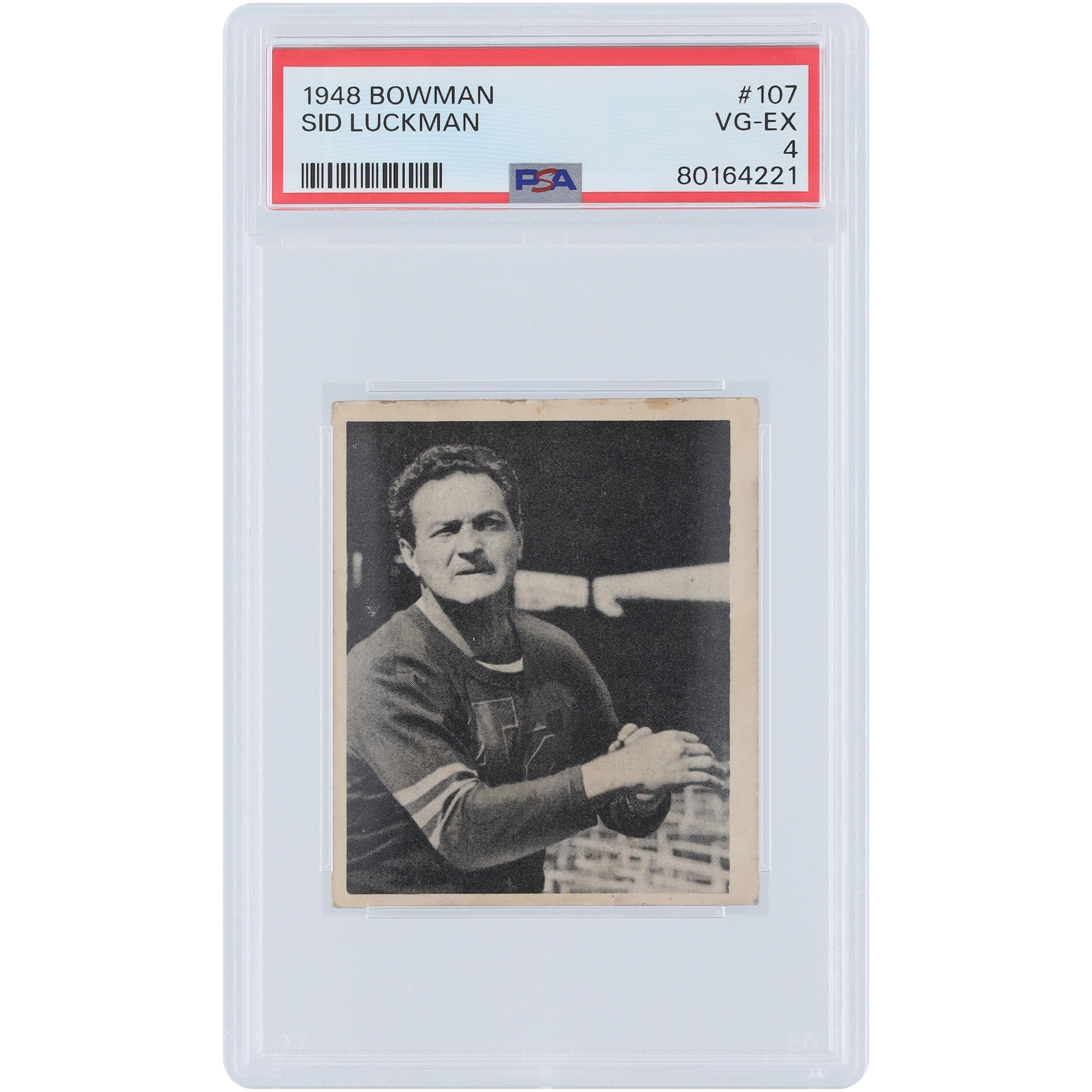 Sid Luckman Chicago Bears 1948 Bowman #107 PSA authentifizierte 4 Rookie-Karte
