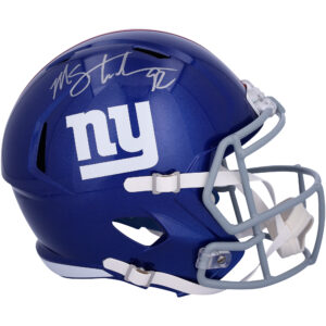 Michael Strahan New York Giants signierter Riddell Speed ​​Replica-Helm