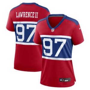 New York Giants Nike Secondary Alternate Throwback – Rot – Dexter Lawrence II – Damen