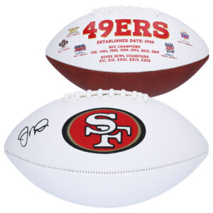 Joe Montana – Weißer San Francisco 49ers-Football mit Autogramm