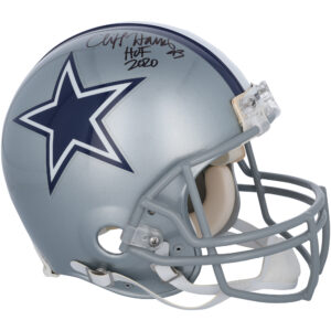 Von Cliff Harris signierter Riddell Authentic Pro-Helm der Dallas Cowboys mit der Aufschrift „HOF 2020“