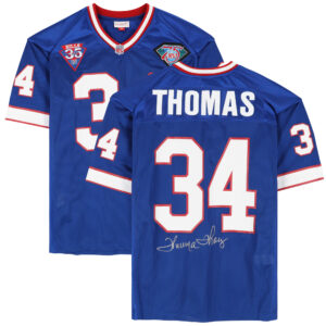 Thurman Thomas, Buffalo Bills, signiertes Mitchell & Ness-Trikot in Blau