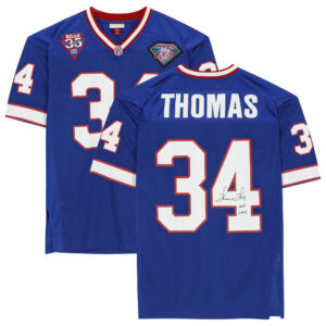 Thurman Thomas Buffalo Bills signiertes blaues Mitchell & Ness Authentic-Trikot mit „HOF 2007“-Aufschrift