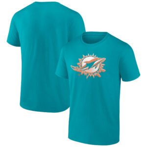 Miami Dolphins Chrome Dimension Fanatics Aqua T-Shirt für Herren