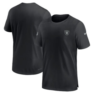 Nike – Las Vegas Raiders Sideline Coach Performance-T-Shirt für Herren, schwarz