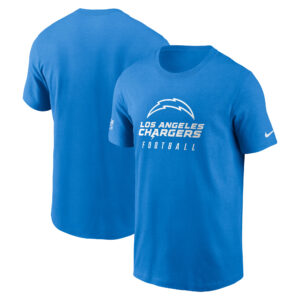 Nike – Sideline Performance-T-Shirt der Los Angeles Chargers in Puderblau für Herren