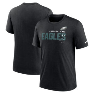 Nike Heather Black Philadelphia Eagles Team Tri-Blend T-Shirt für Herren