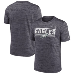 Anthrazitfarbenes Nike Philadelphia Eagles Yardline Velocity Performance-T-Shirt für Herren