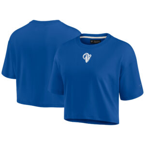 Damen Los Angeles Rams Elements Fanatics Royal Superweiches, kastenförmiges, verkürztes T-Shirt