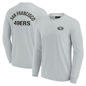 Unisex Fanatics San Francisco 49ers Elements T-Shirt mit superweichen Langarmshirts, Grau