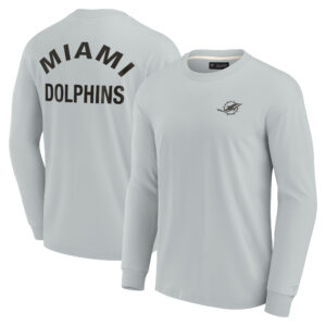 Unisex Fanatics – Graues, superweiches Langarm-T-Shirt Elements der Miami Dolphins