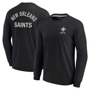 Unisex Fanatics – Schwarzes, superweiches Langarm-T-Shirt „Elements“ der New Orleans Saints