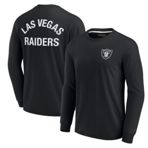 Unisex Fanatics – Schwarzes, superweiches Langarm-T-Shirt „Elements“ der Las Vegas Raiders