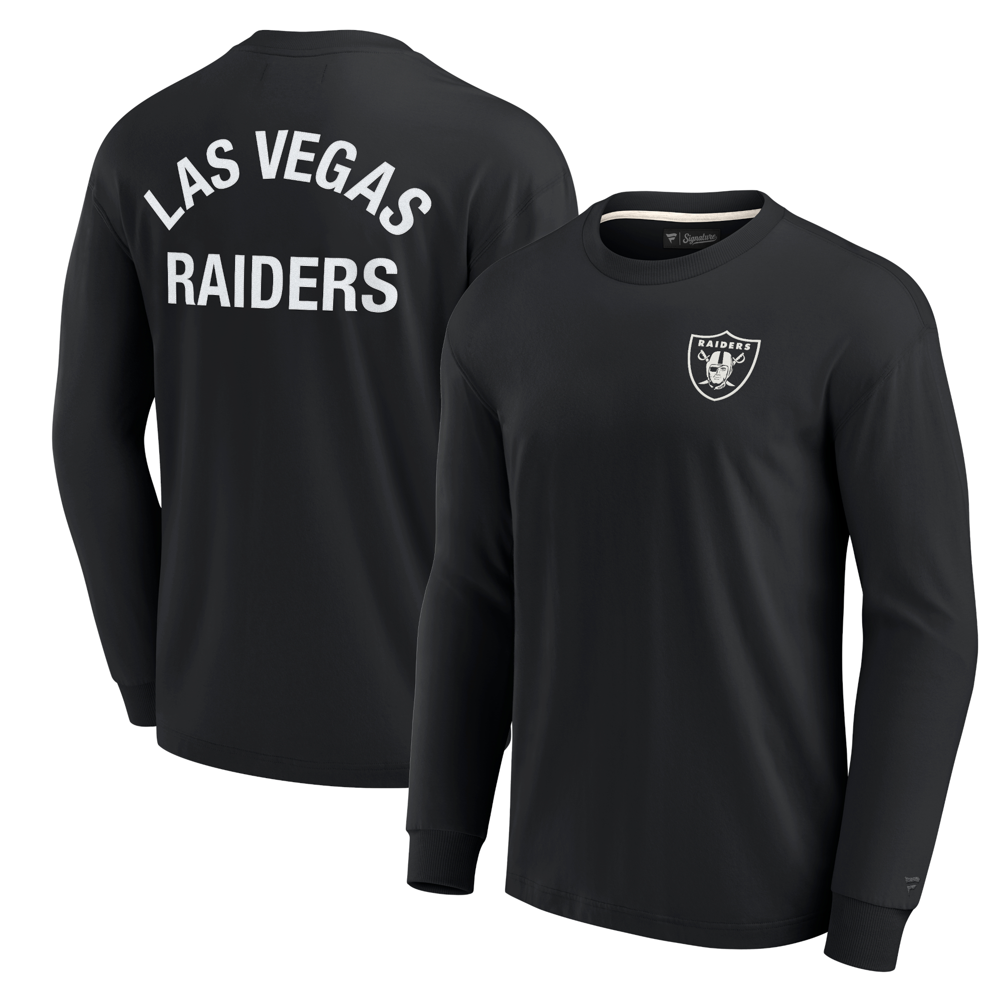 Unisex Fanatics – Schwarzes, superweiches Langarm-T-Shirt „Elements“ der Las Vegas Raiders