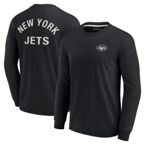 Unisex Fanatics – Schwarzes, superweiches New York Jets Elements Langarm-T-Shirt