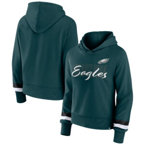 Philadelphia Eagles Over Under Fanatics Mitternachtsgrüner Hoodie für Damen