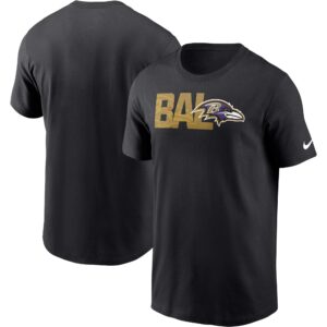 Nike – Baltimore Ravens – Lokales Essential-T-Shirt für Herren in Schwarz