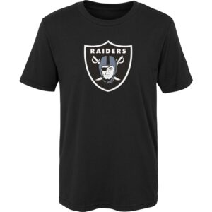 Schwarzes Las Vegas Raiders Primary Logo-T-Shirt für Vorschulkinder