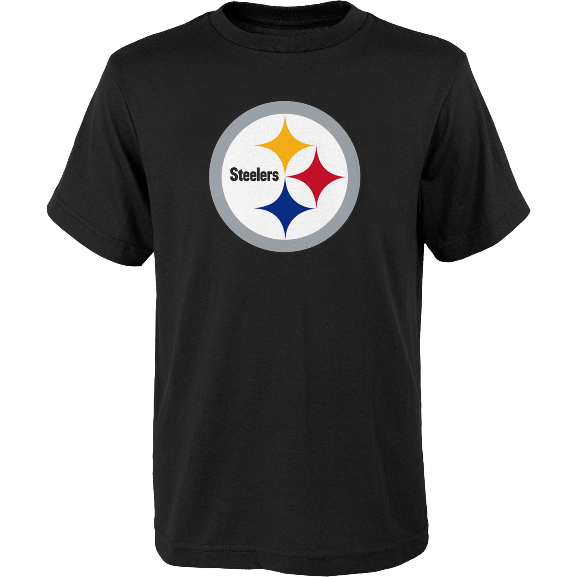 Schwarzes Pittsburgh Steelers-T-Shirt mit Hauptlogo für Jugendliche