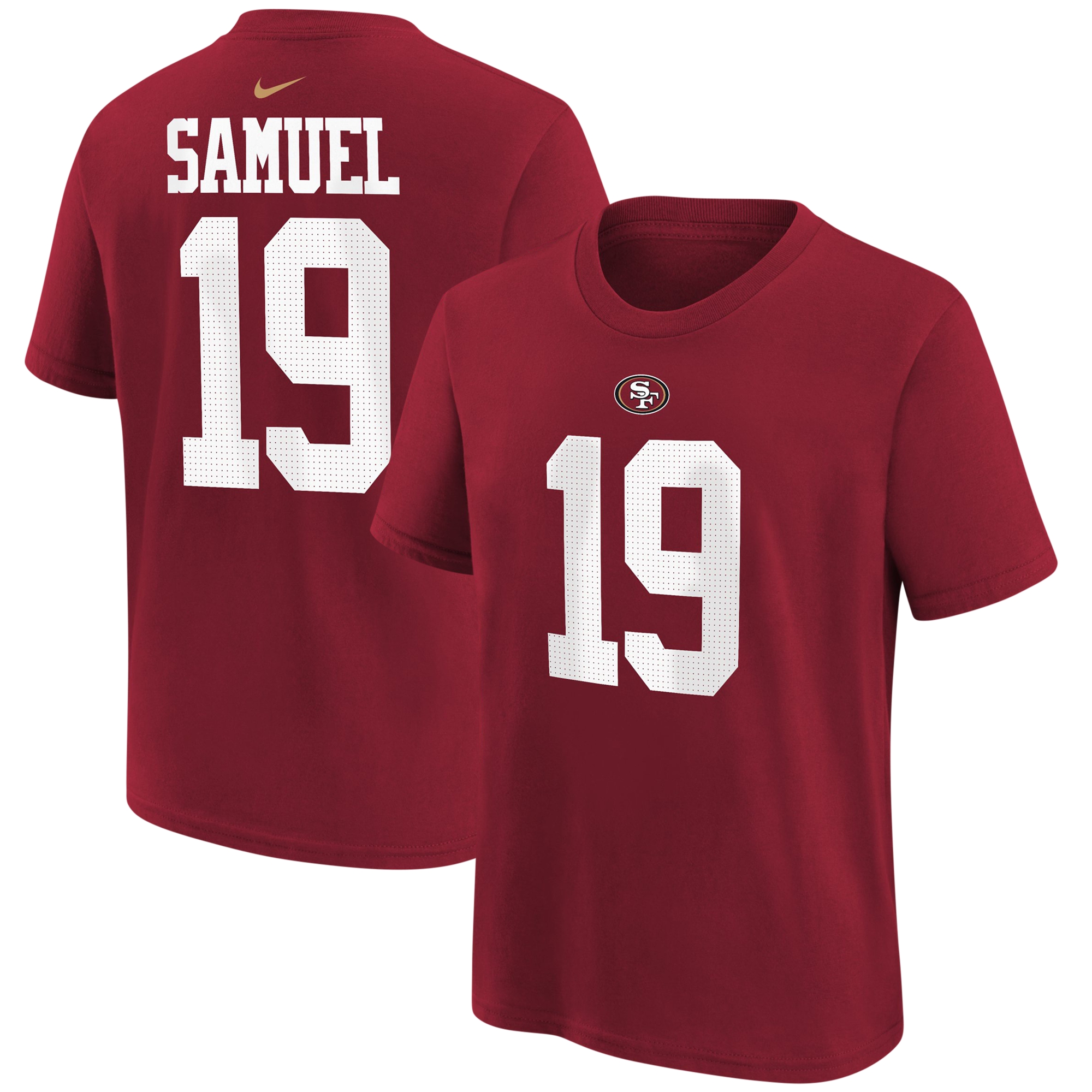 Nike Deebo Samuel Scarlet San Francisco 49ers T-Shirt mit Spielername und Nummer für Jugendliche